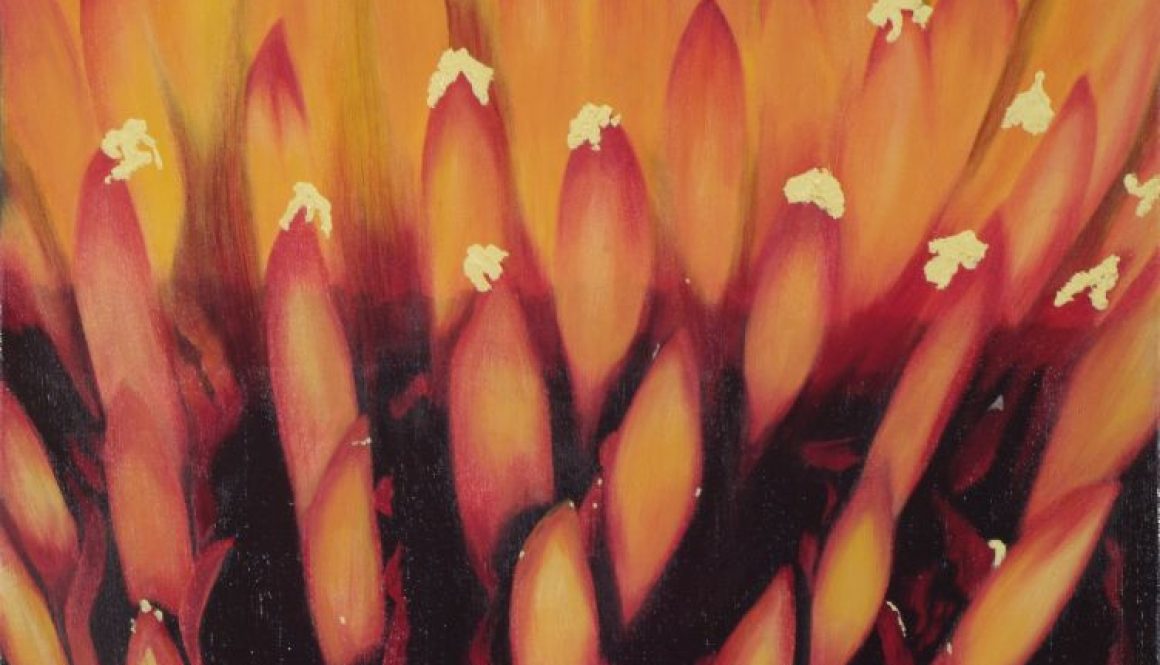 Bloemdetail rood, 60x5